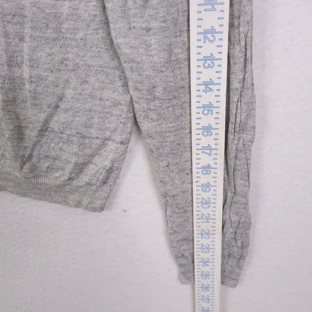 Polo Ralph Lauren Linen Sweater Mens Large Grey Crewneck Long Sleeve Knit